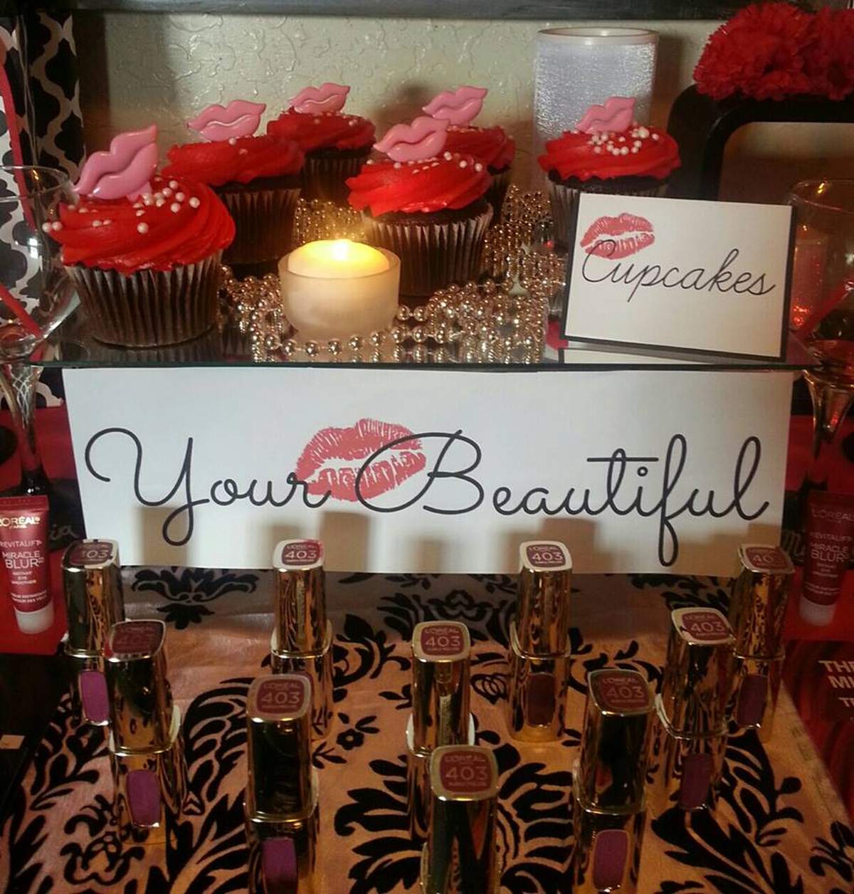 Cosmetics, Cocktails, Cookies, Chocolate and Cupcakes by Candlelight