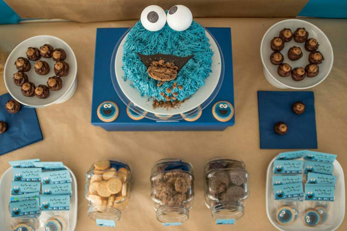Cookie Monster Baby Shower Party Ideas Photo 2 of 8 Catch My Party