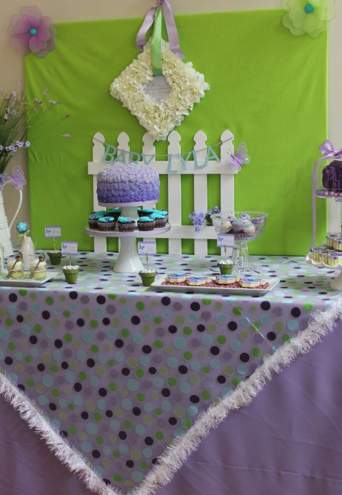 "Butterflies and Flowers" Baby Shower Party Ideas Photo 2 of 15