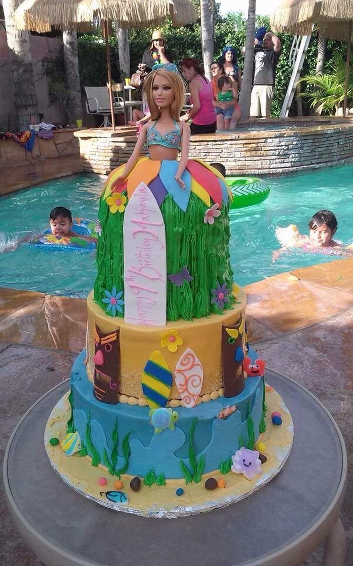 Makayla's 9th Barbie Luau - BARBIE LUAU 