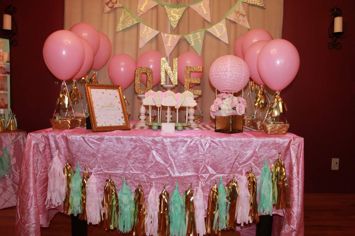 "Oh The Places She'll Go" Hot Air Balloon Party Birthday Party Ideas