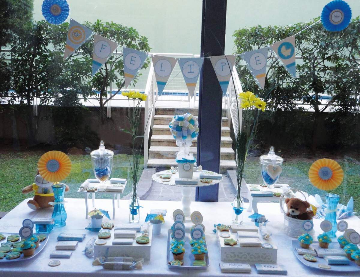 Delicate Felipe´s baby shower - light blue