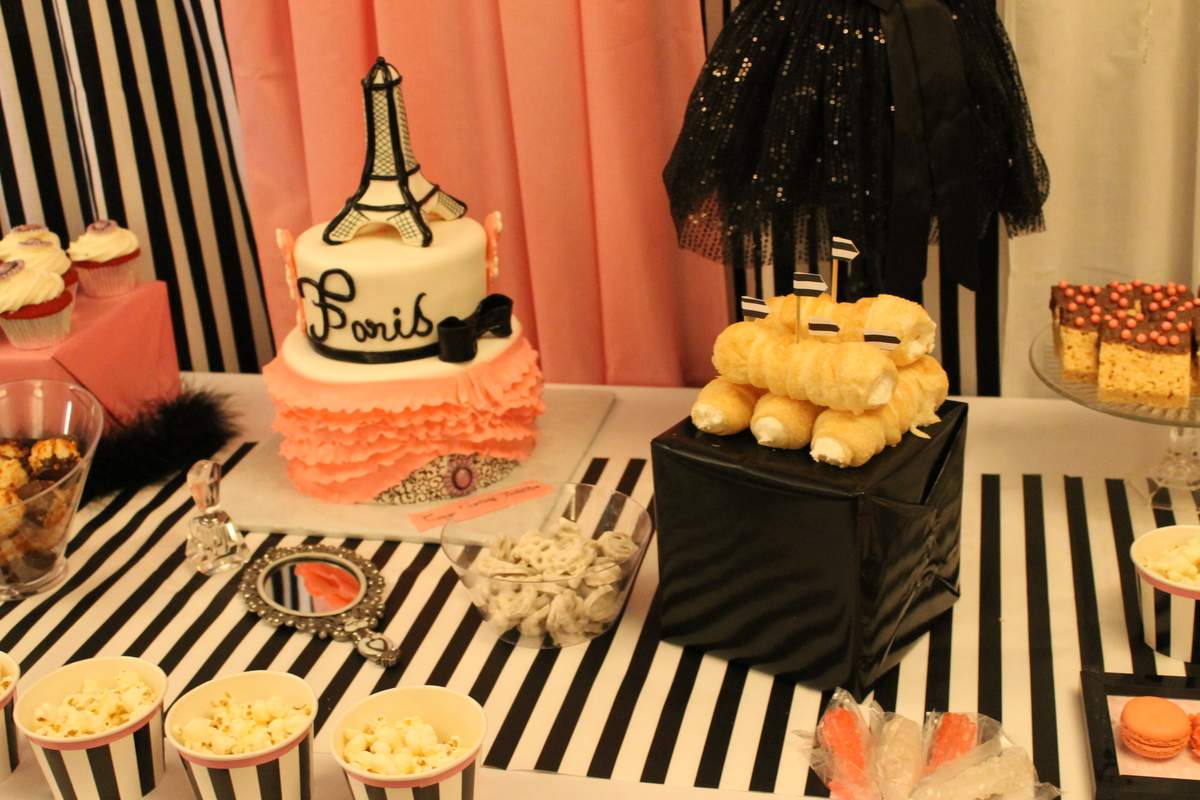 French / Parisian Bridal/Wedding Shower Party Ideas Photo 33 of 39