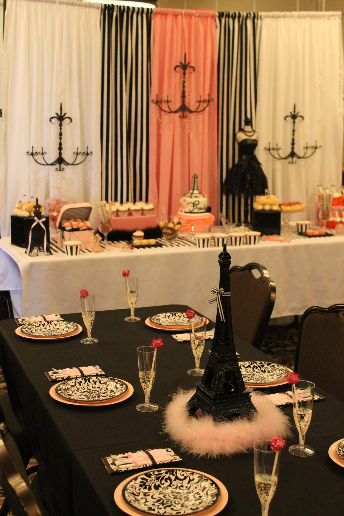 French / Parisian Bridal/Wedding Shower Party Ideas Photo 33 of 39