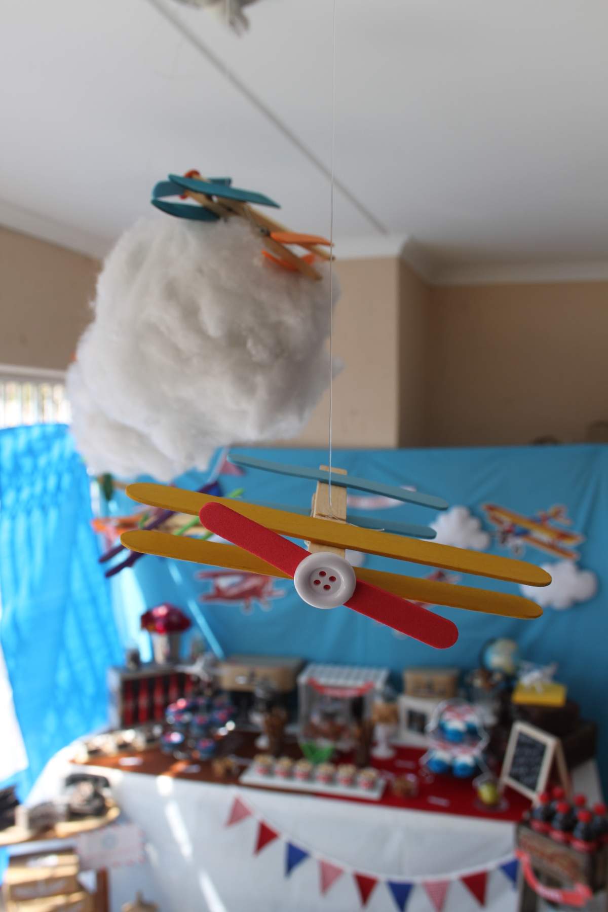 "Planes & Clouds" - Vintage Airplane 2nd Birthday
