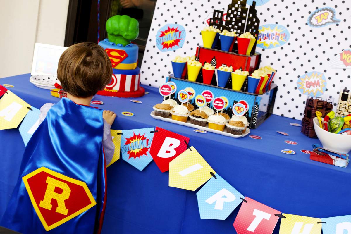 Super Rowan's 4th Birthday Bash - Superheroes
