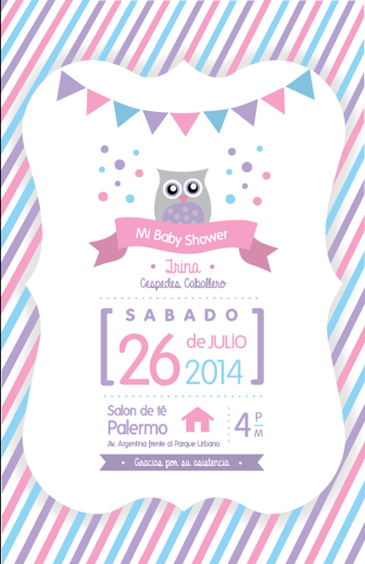 ¨Welcome baby Irina¨ - Owls