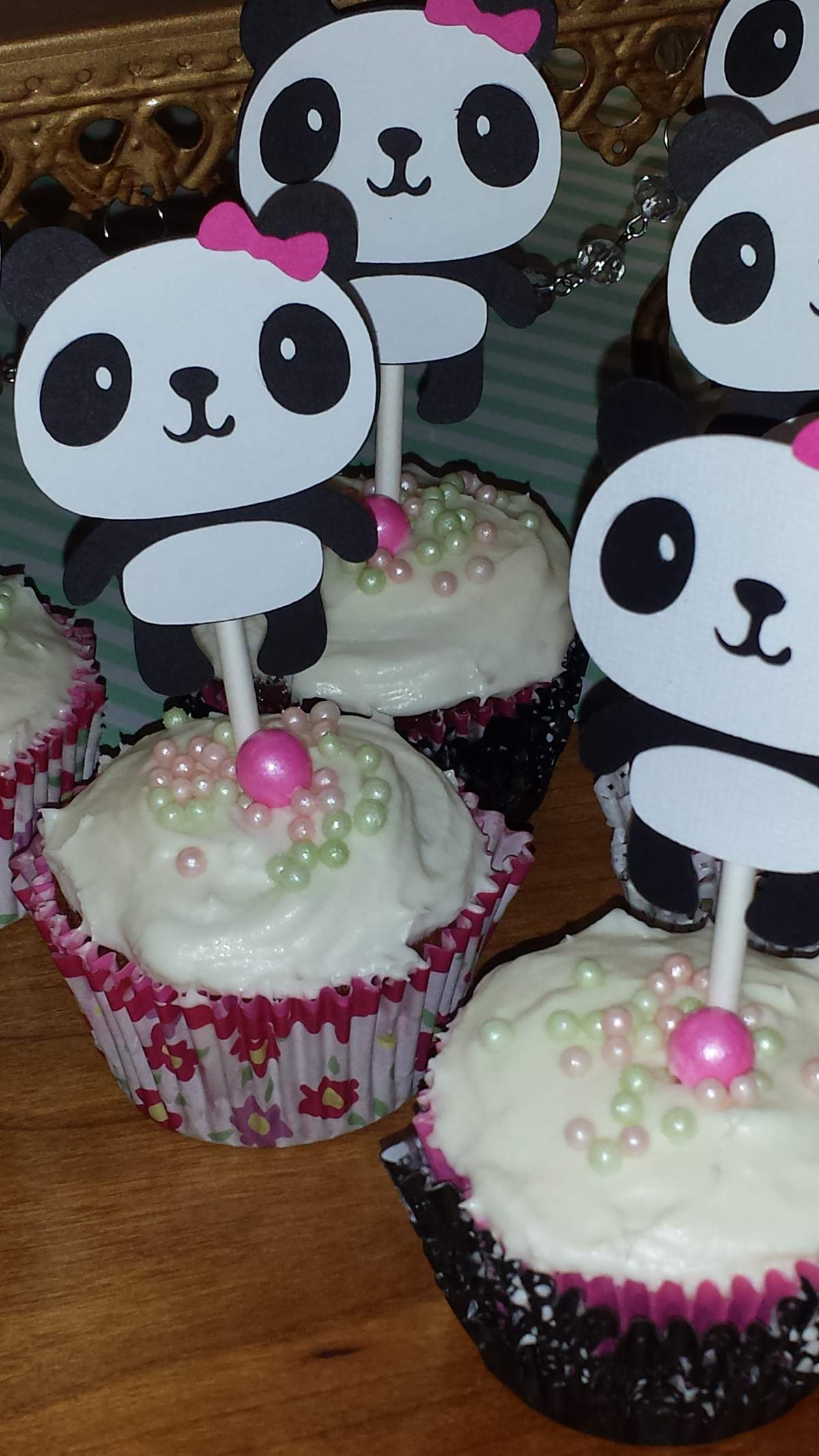 Panda Love - Pink, mint and Pandas
