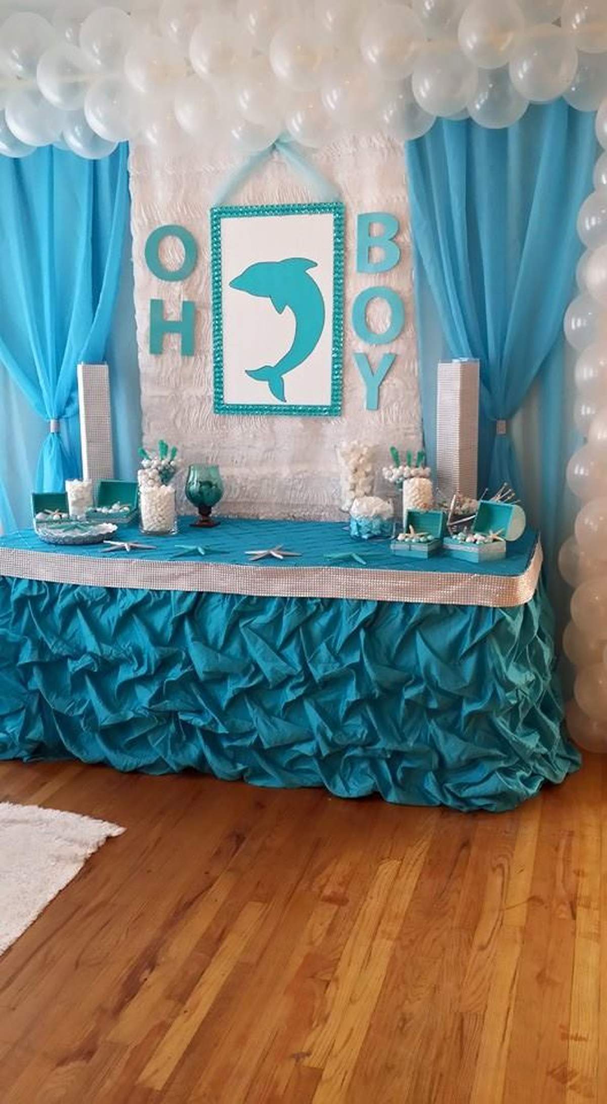 oh boy!! dolphin baby shower - dolphins