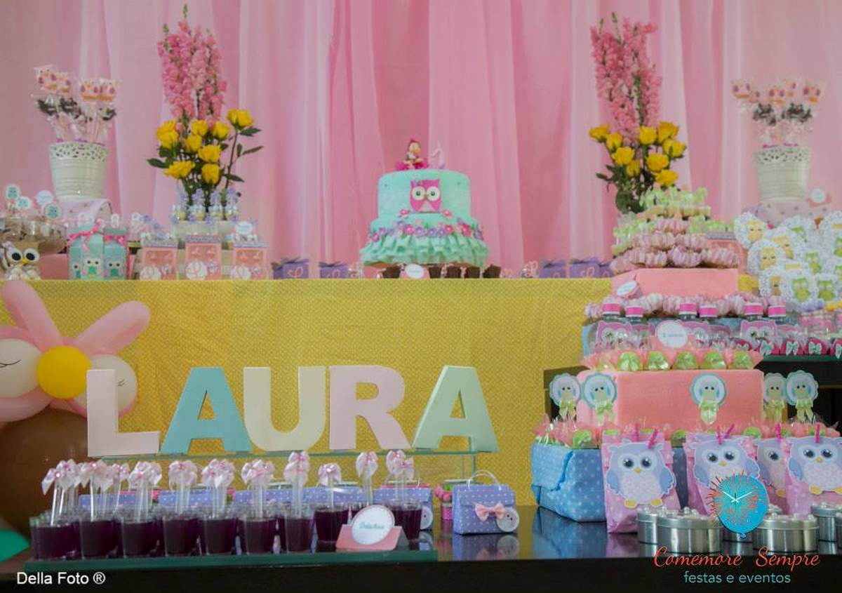 Laura's little owl party - Owls