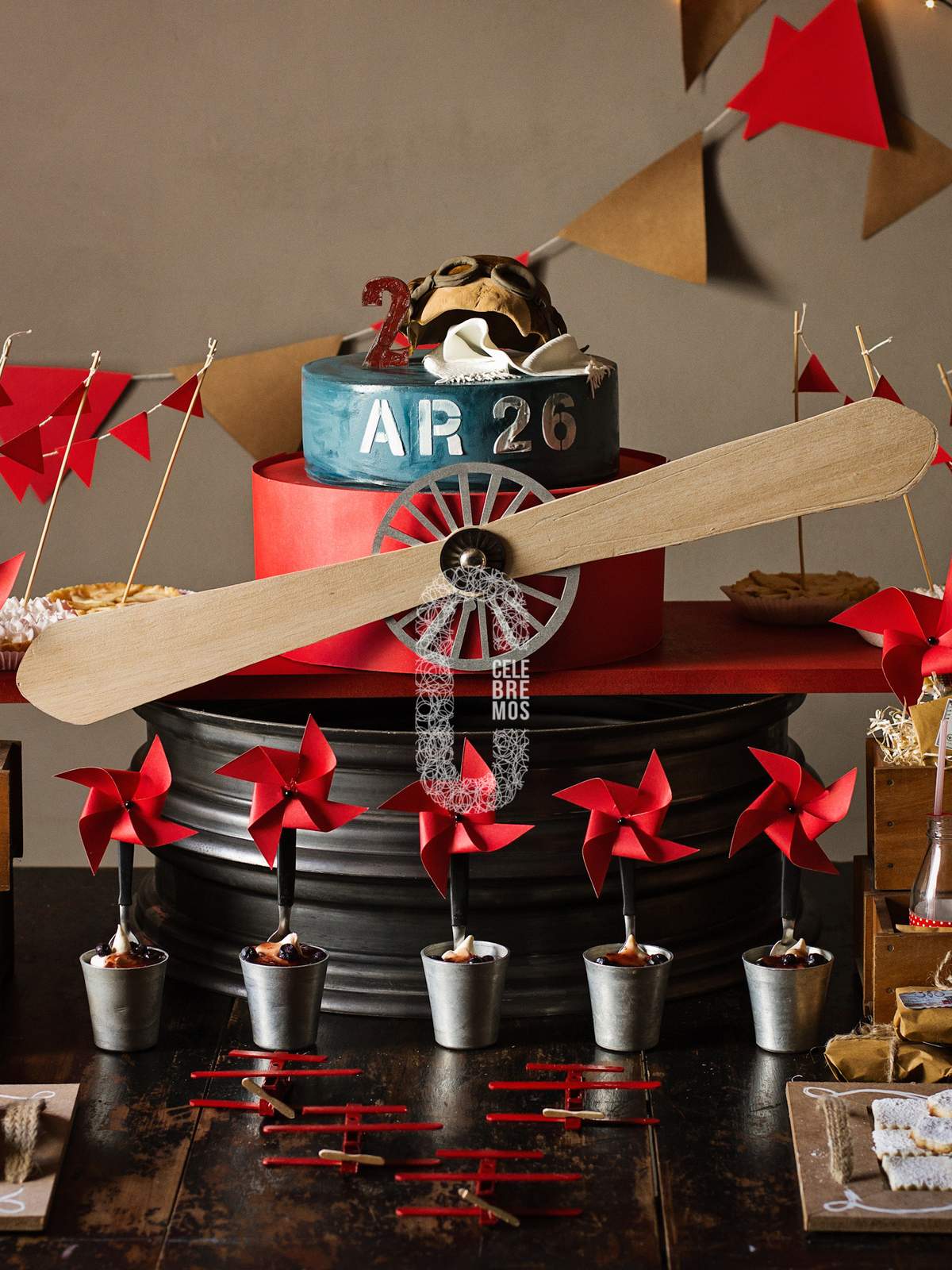 Vintage airplane Birthday Party Ideas Photo 3 of 21 Catch My Party
