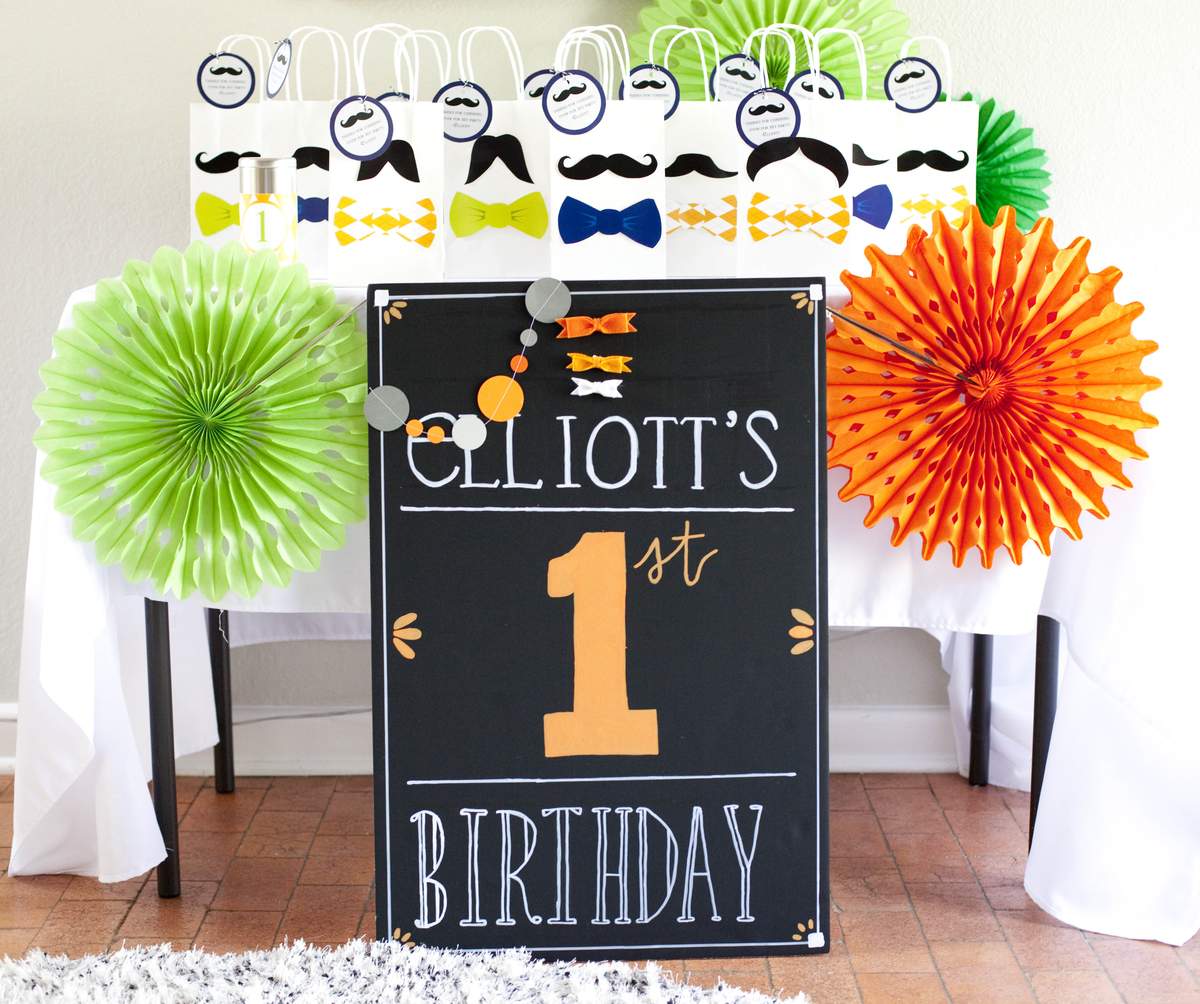 Elliott's Little Hipster Man 1st Birthday Party - Mustaches / Little Man