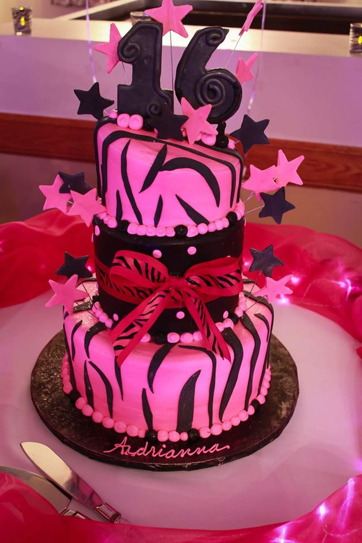 Sweet Sixteen - Fuschia/Zebra Print