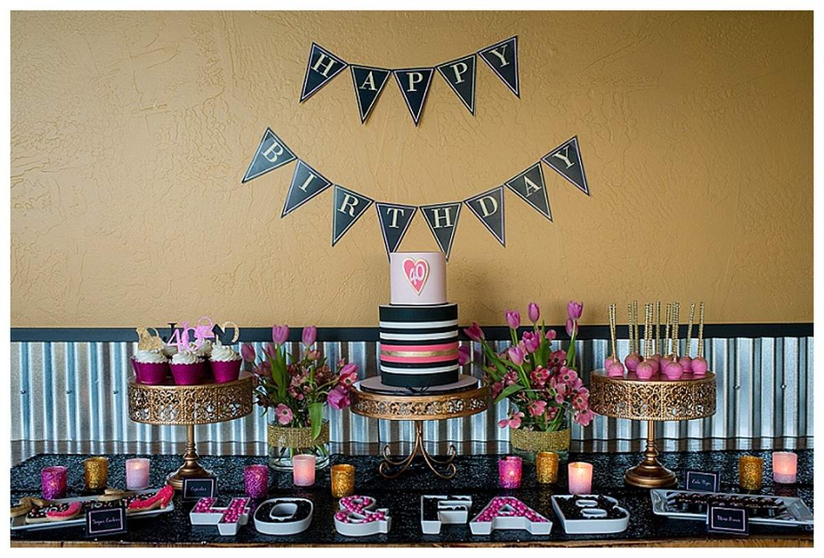 40th Birthday Birthday Party Ideas Photo 1 Of 49 Catch My Party 30th-birthday-rose-gold-backdrop-rose-gold-cake-table-classy-sequin