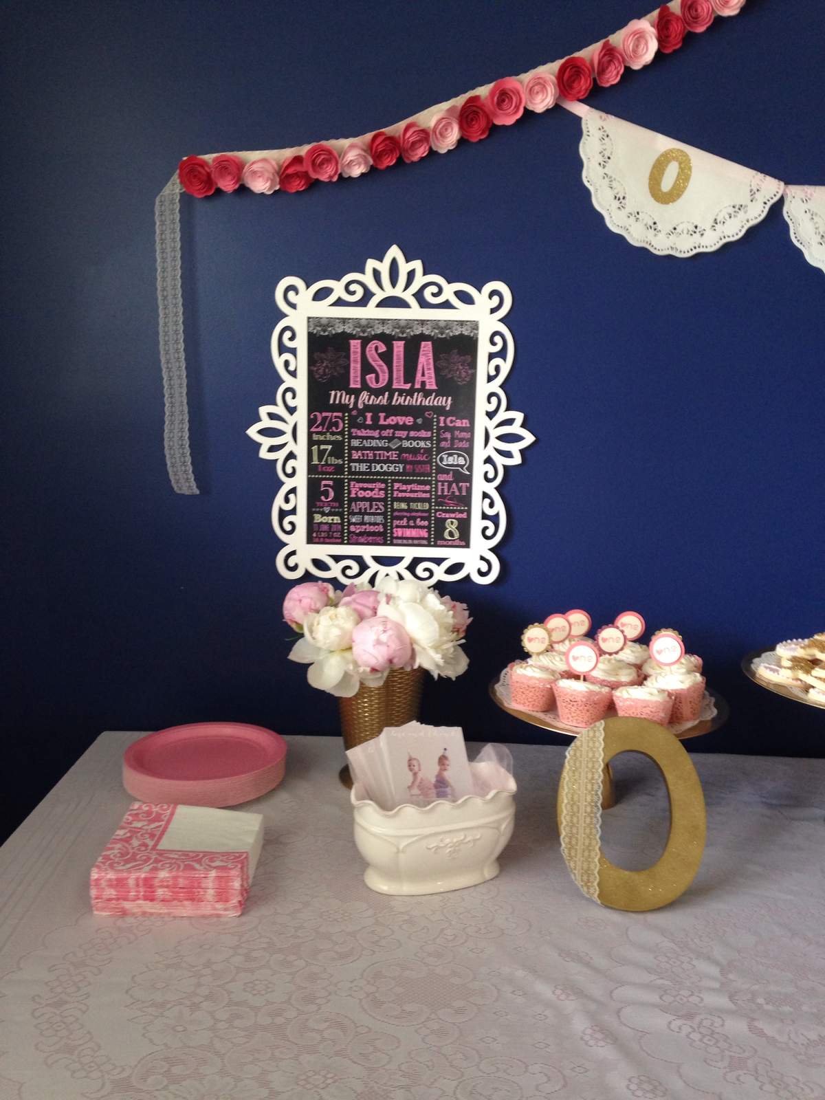 Gold, Lace and Pearls are only for the sweetest little girls! Birthday