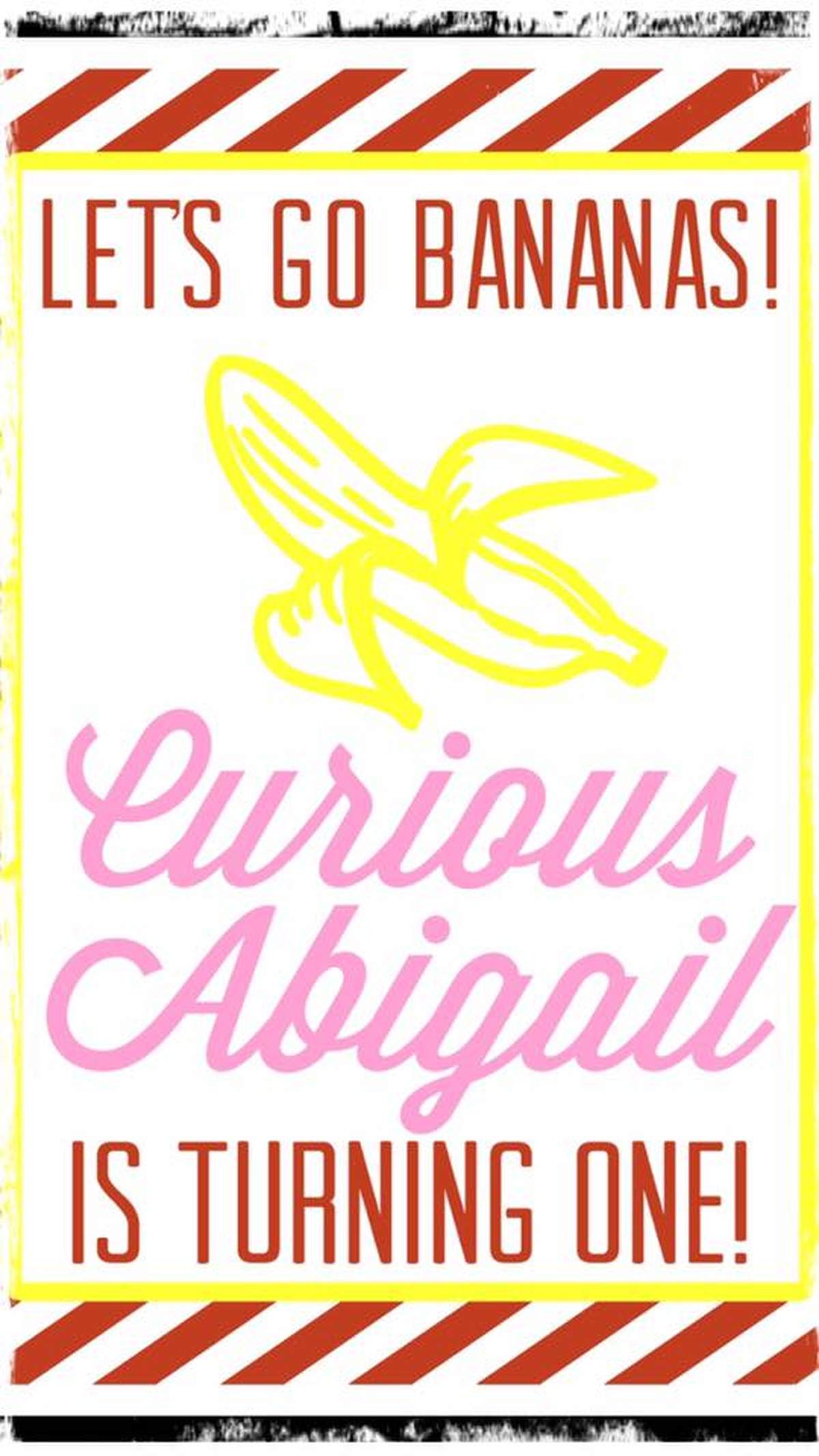 Curious George First Birthday - Girly Curious George