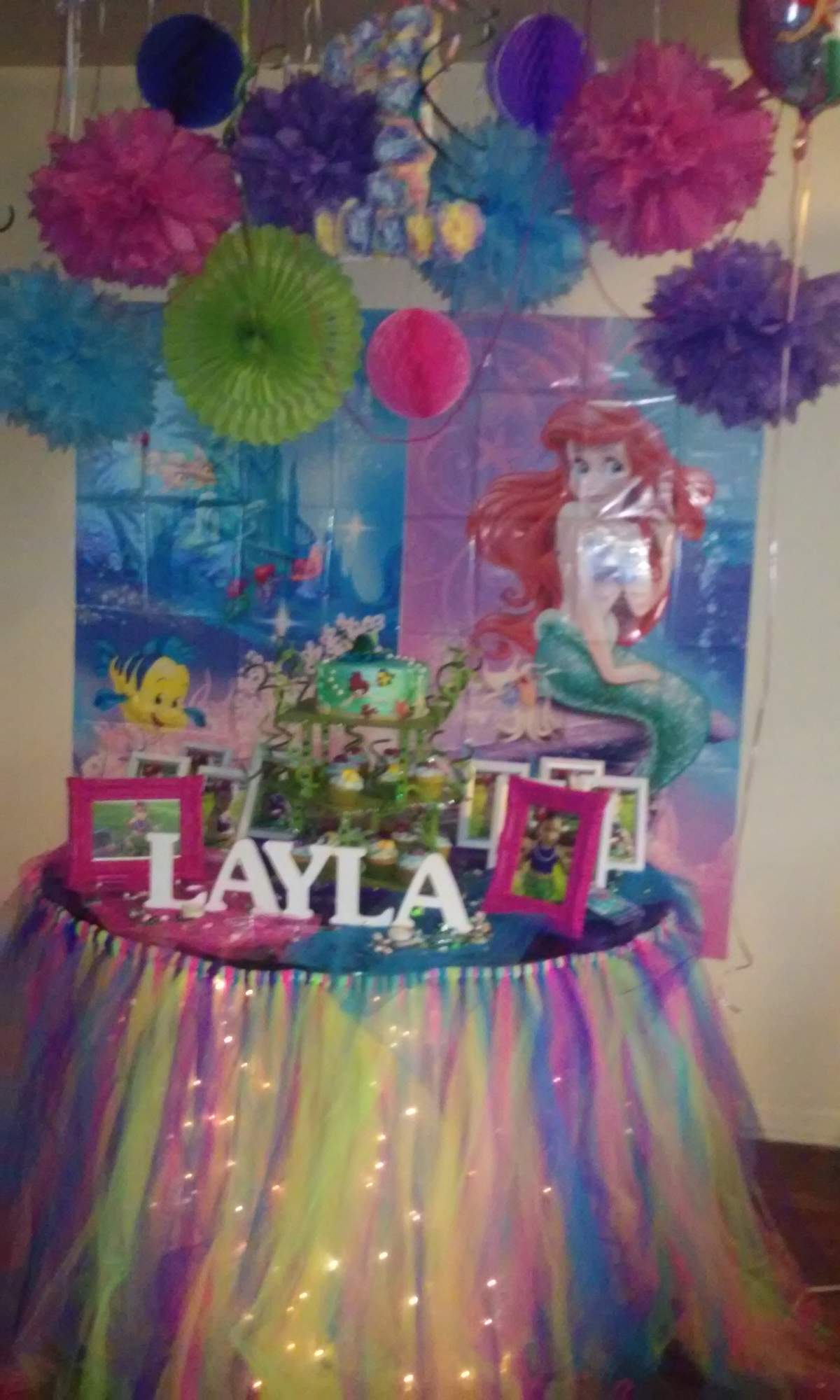 Layla 1st birthday party  - lil mermaid Party 