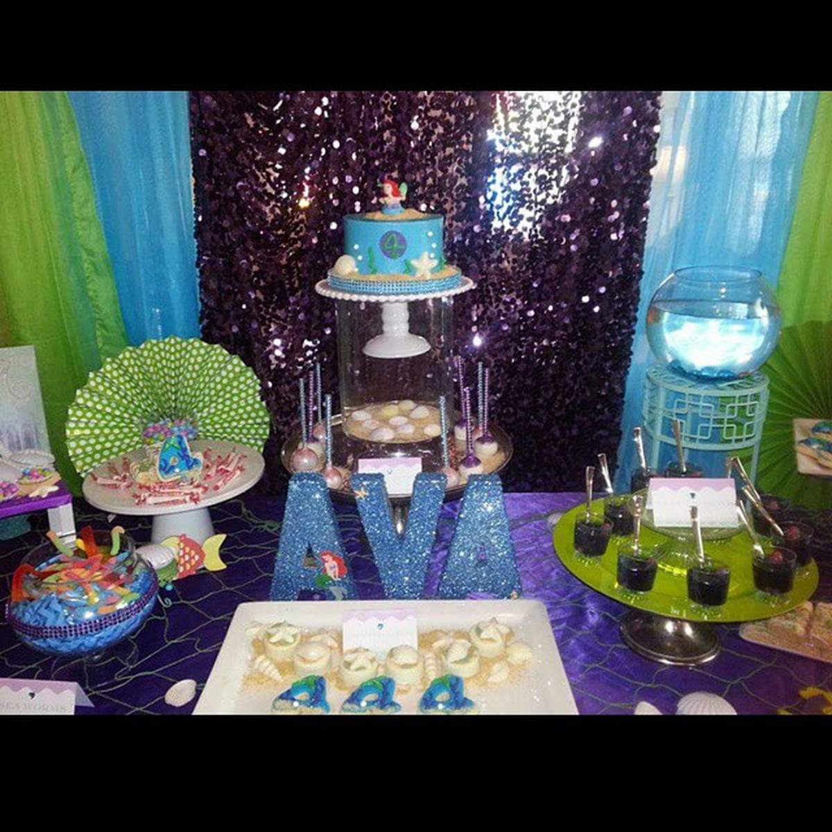 Ava's Under the Sea Dessert Table - The Little Mermaid