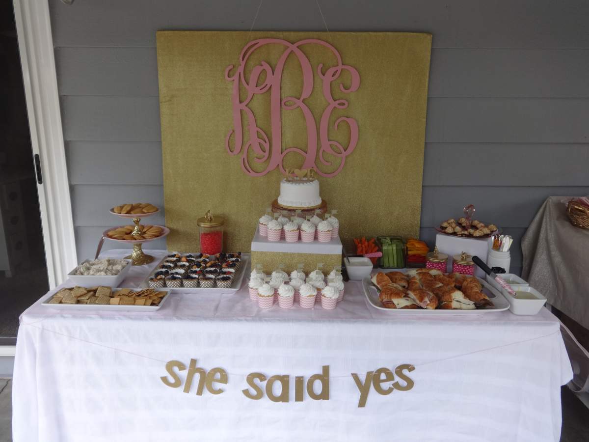 Erin's Pink and Gold Wedding Shower - Pink and Gold