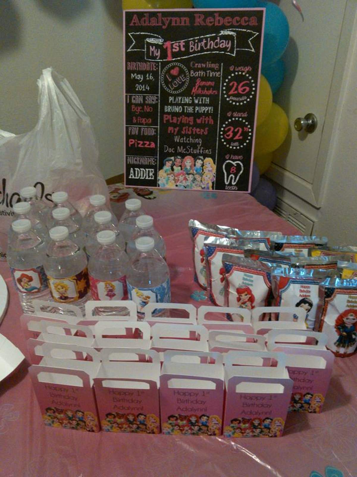 Adalynn's First Birthday - Disney Toddler Princesses