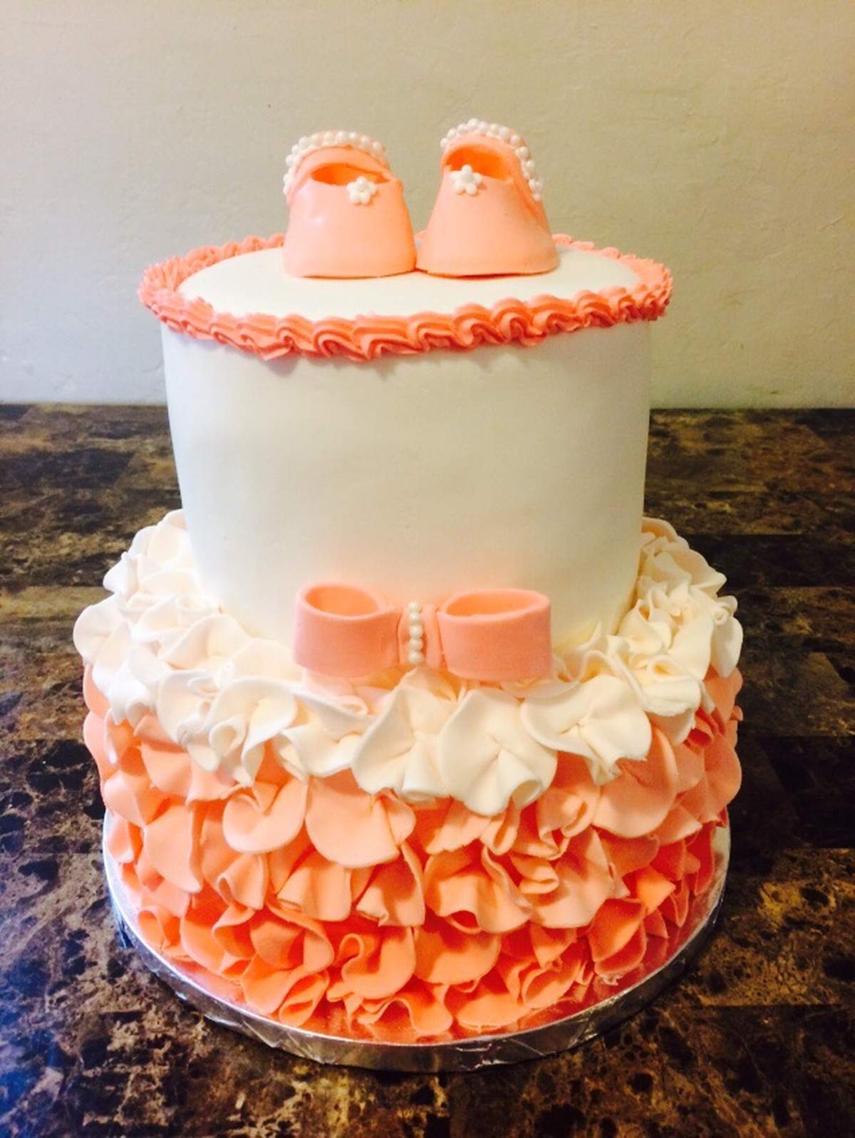 Peaches and cream - Frills and flowers