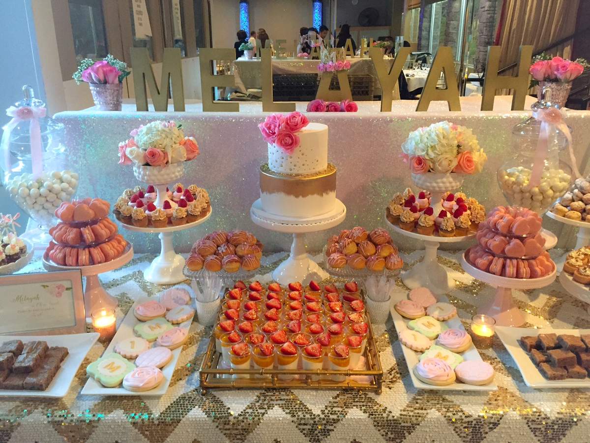 Melayah Haze's 1st Birthday & Baptismal ~ Blush& Gold ~ - Blush & Gold