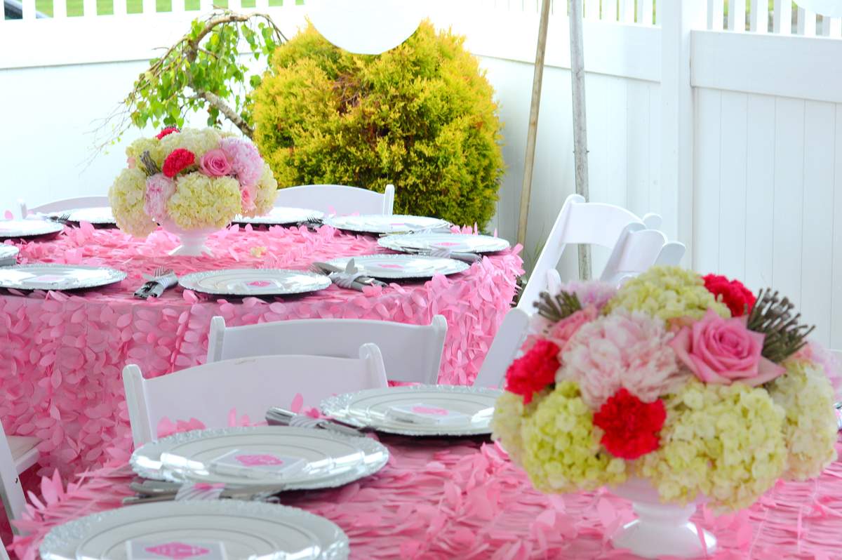 Garden chic christening party Baptism Party Ideas Photo 16 of 26