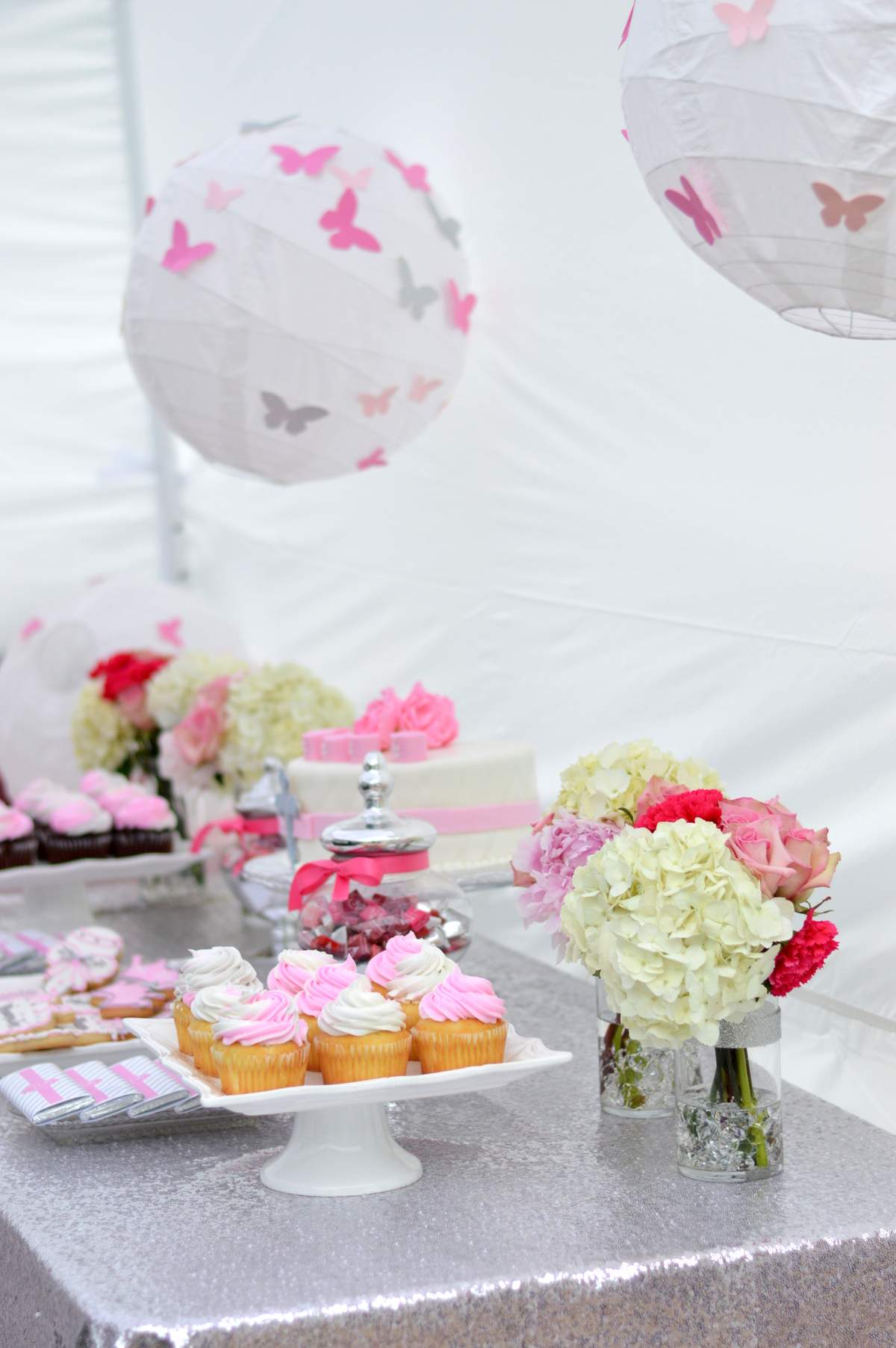 Garden chic christening party Baptism Party Ideas Photo 16 of 26