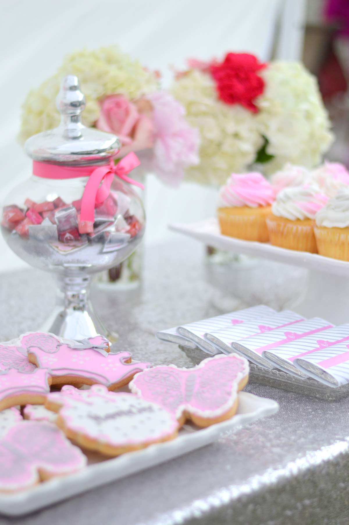 Garden chic christening party Baptism Party Ideas Photo 16 of 26