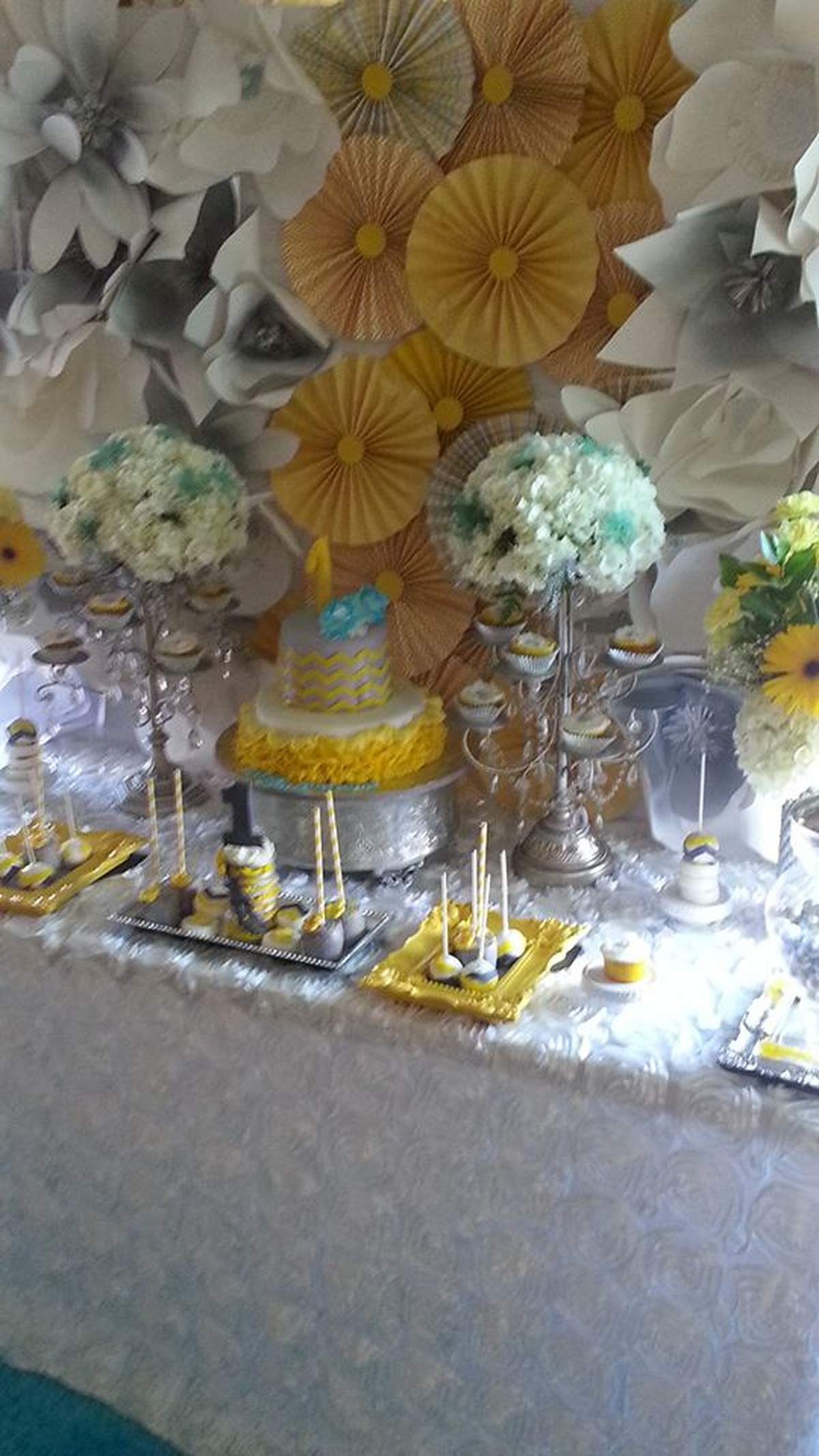 Kamilla's Firstbday Party  - Chevron & Flowers 