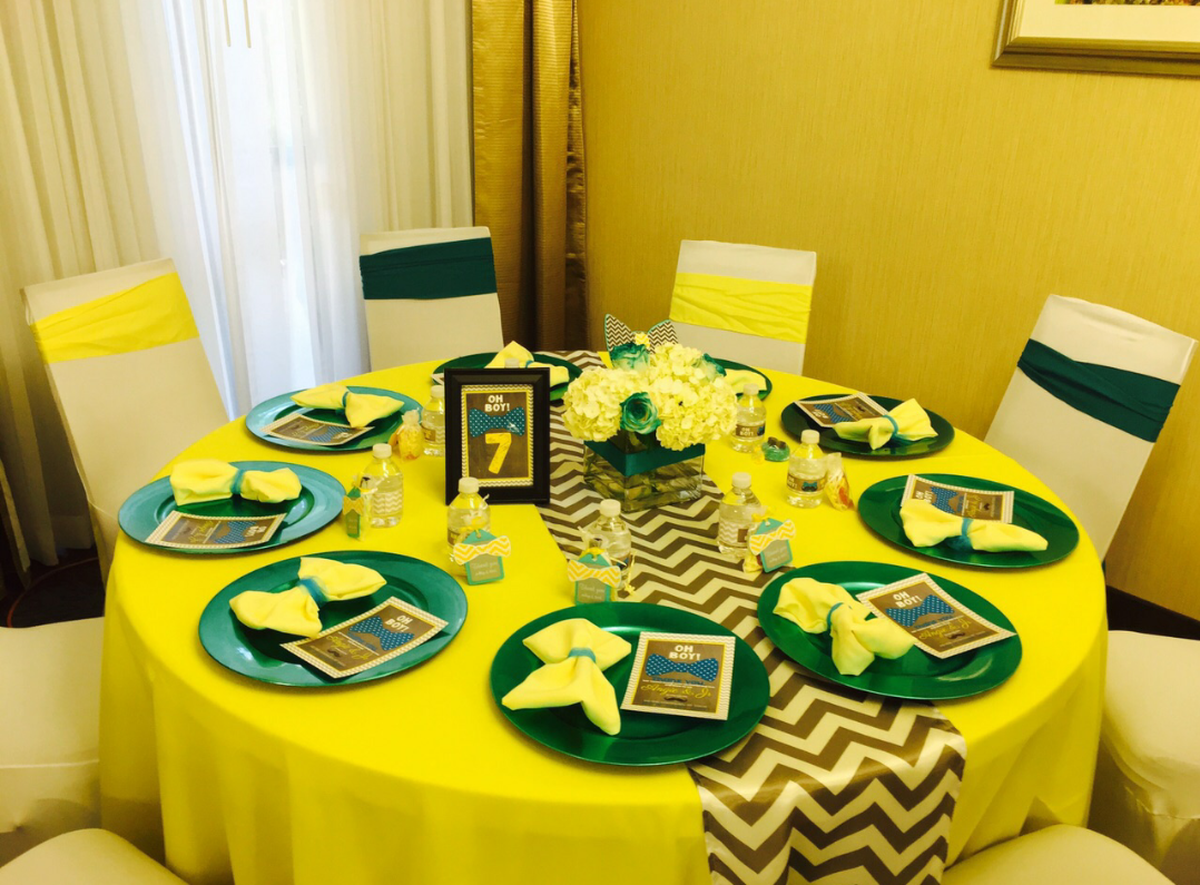 Bow Tie & Mustache Baby Shower - None