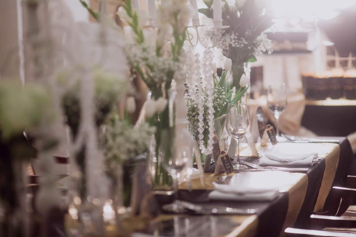 Elegant Black and Gold Bachelorette Party Ideas Photo 1 of 11 Catch