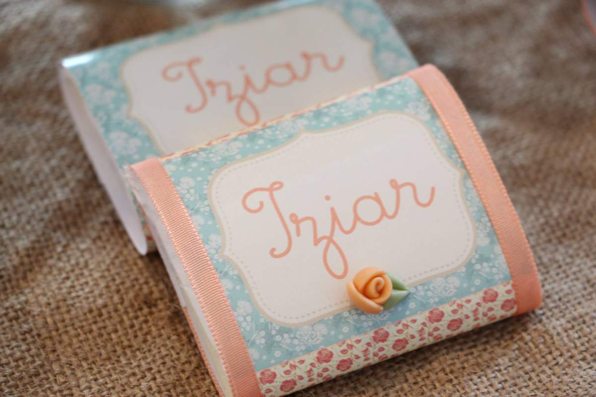 Comunión  aqua y salmon - Shabby chic