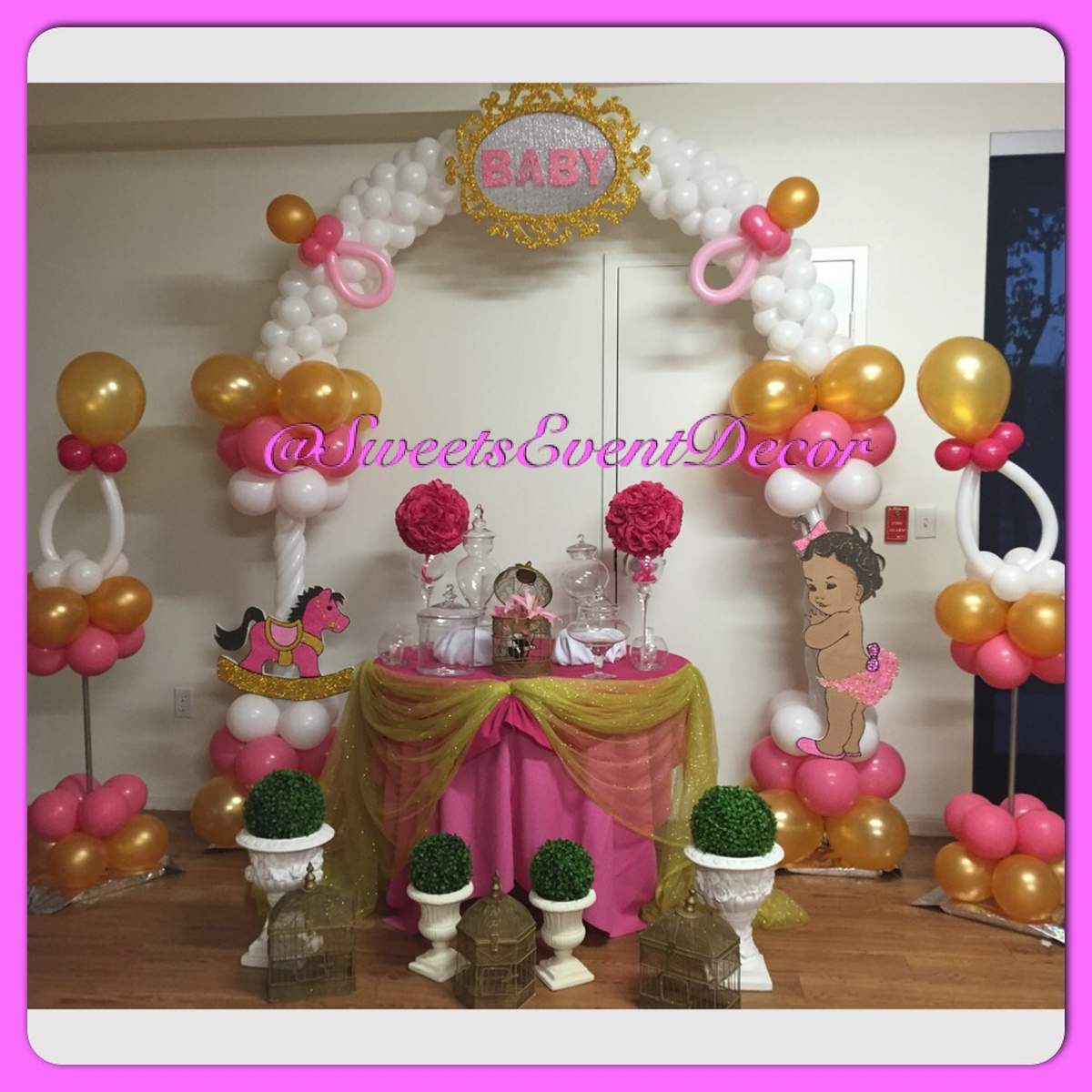 Pink & Gold Princess Theme / Baby Shower "Princess Baby Shower" Catch My Party