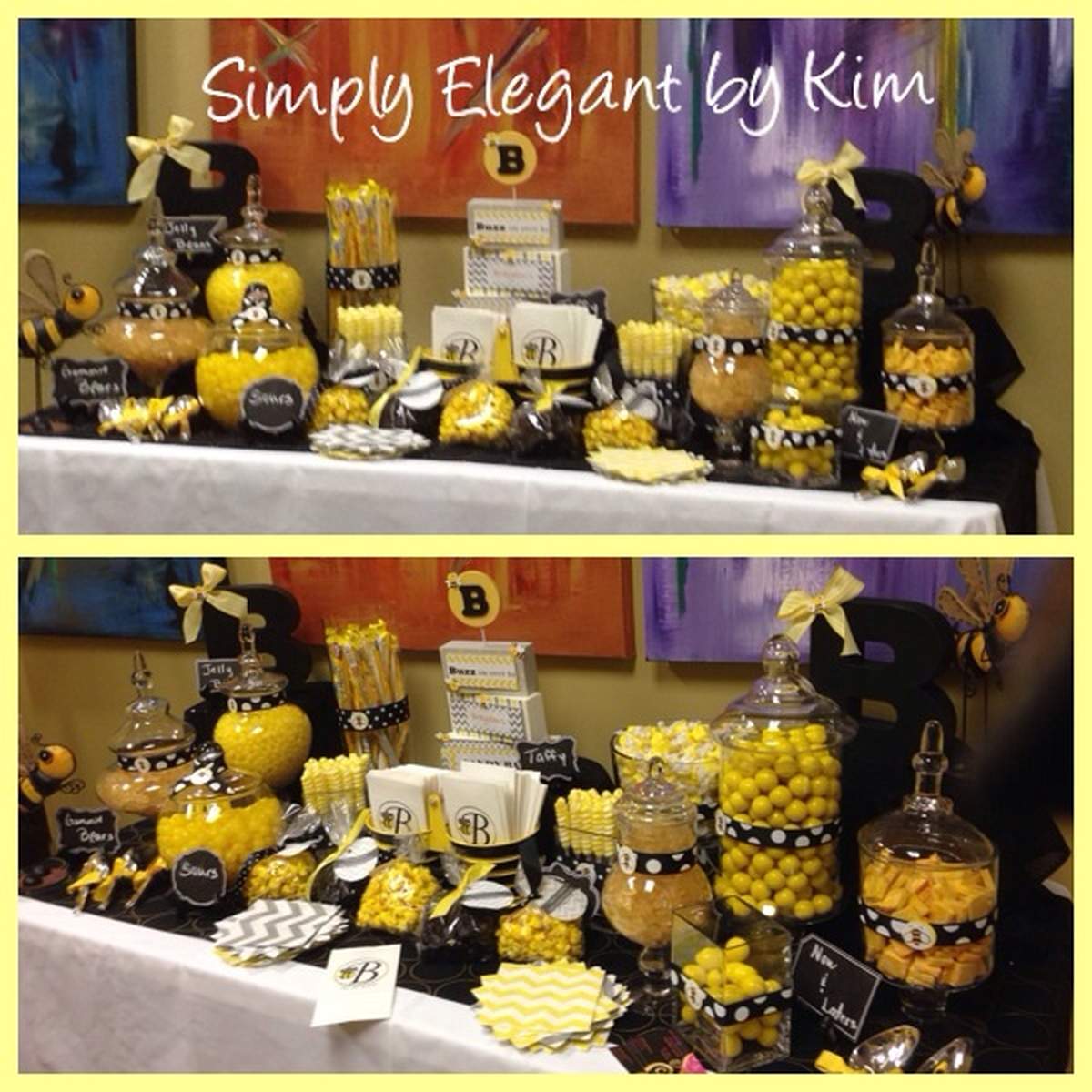 Bumble Bee - Chevron Grey and Bumble Bee