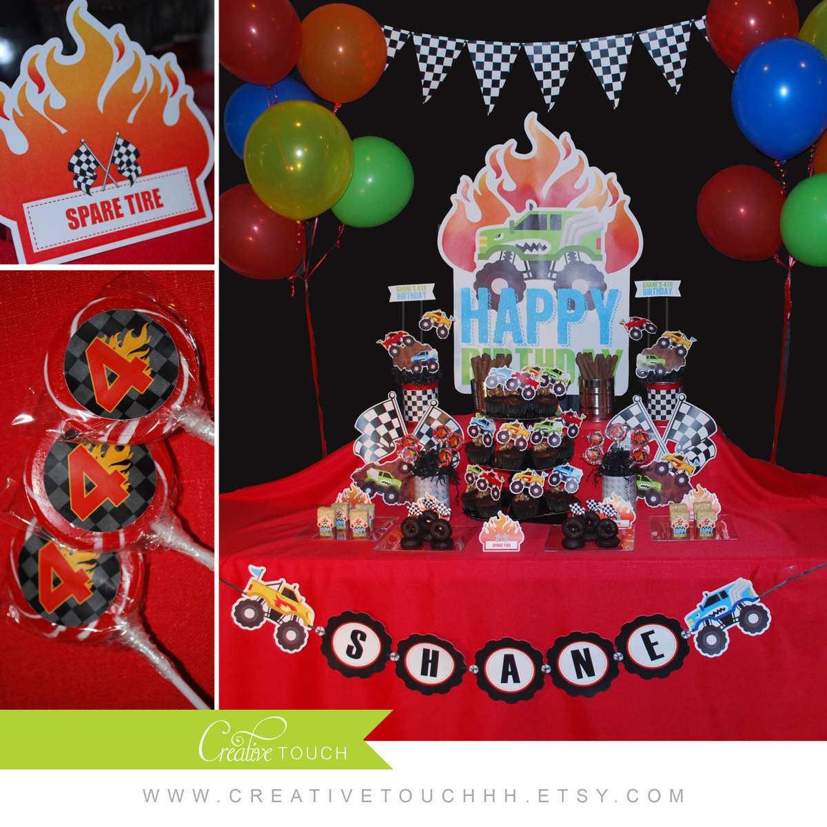 Monster Truck Party - Monster Truck, Monster Jam, Trucks, Cars 