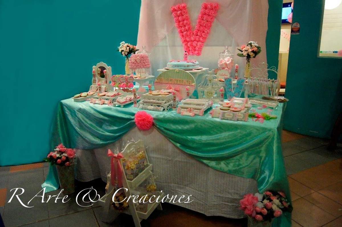 Valentina's shabby chic birthday PARTY  - Shabby chic pink and green 