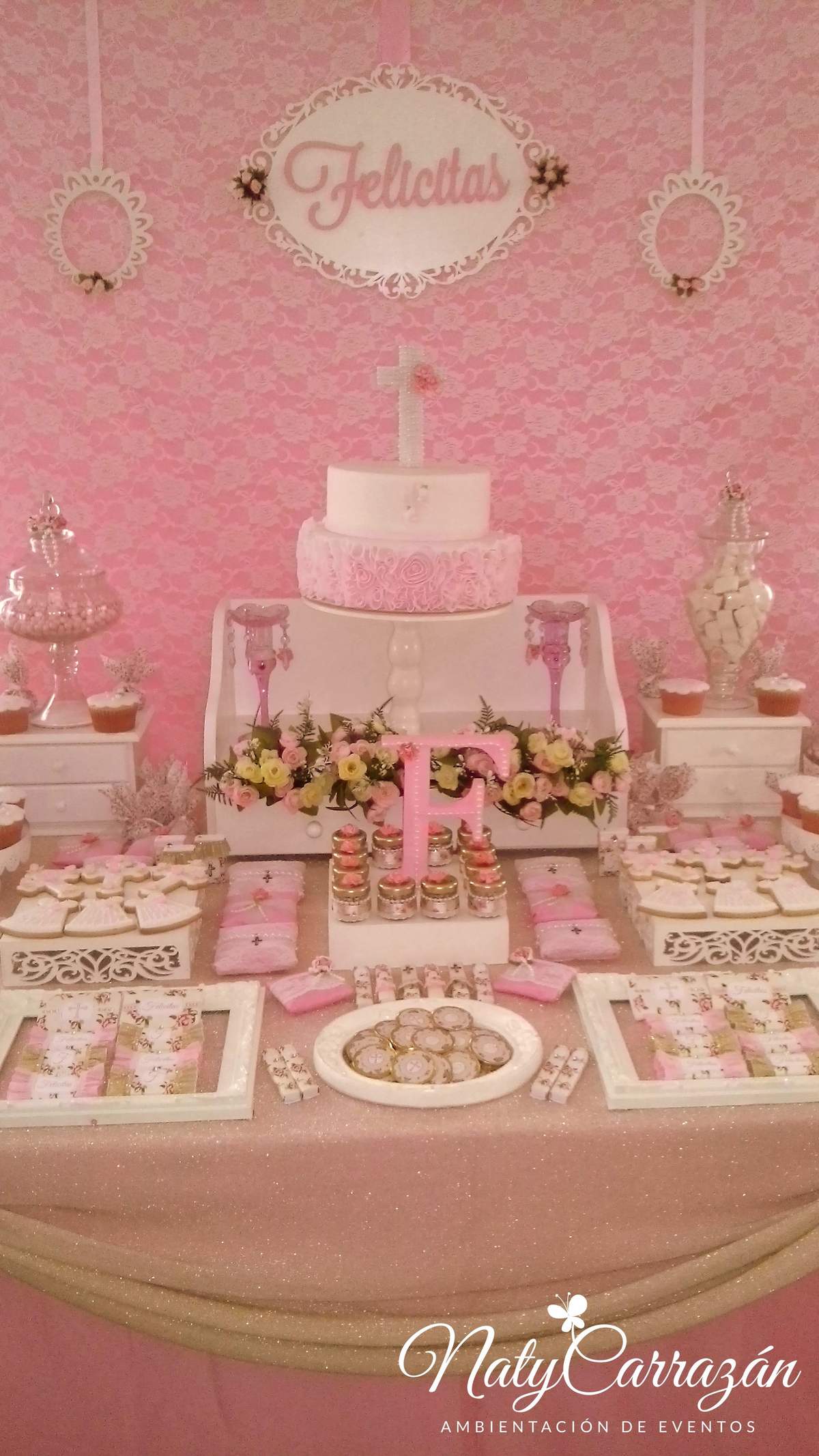 Baptism girl Baptism Party Ideas Photo 30 of 30 Catch My Party