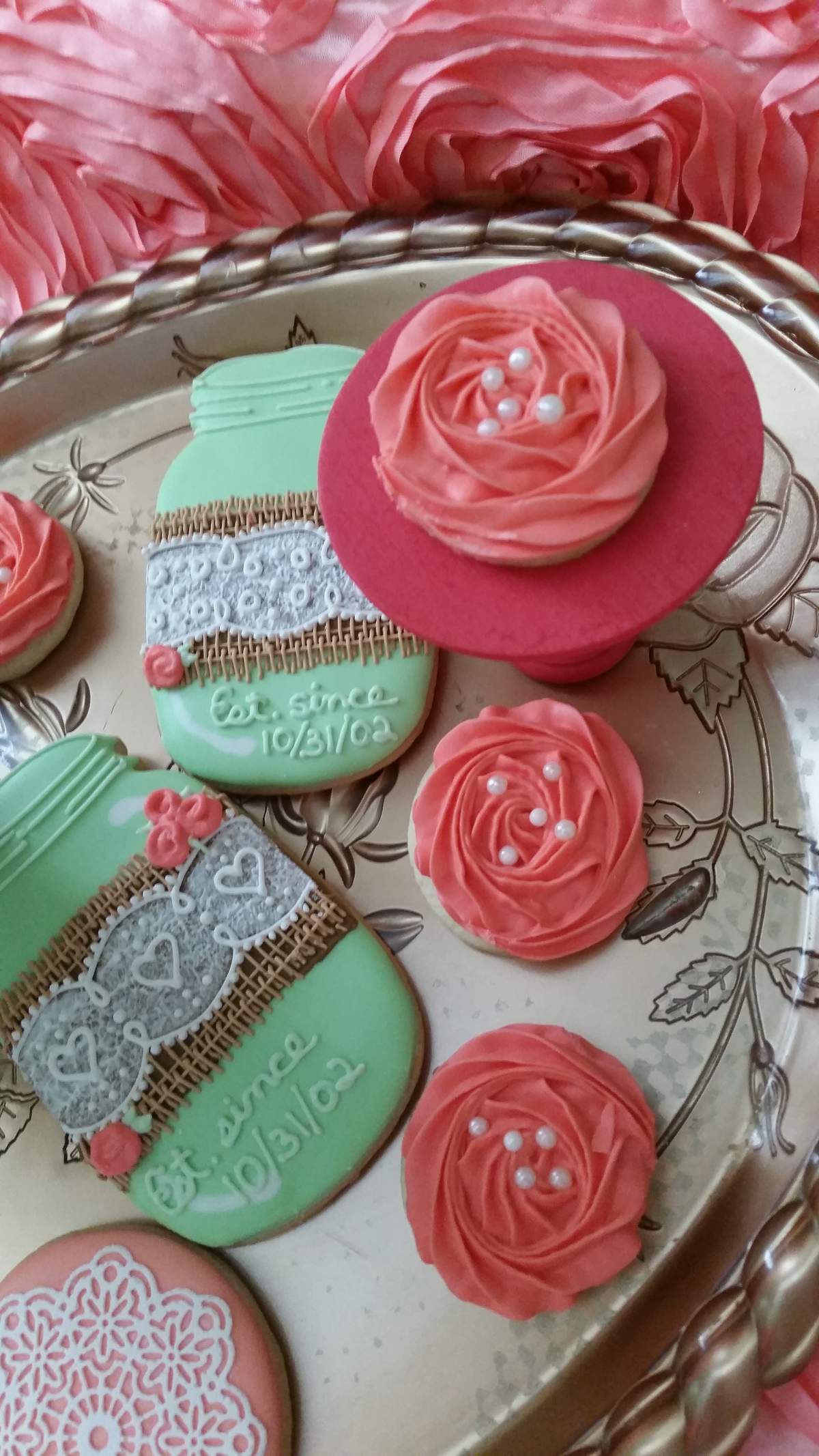 coral and mint green Birthday Party Ideas Photo 10 of 17 Catch My Party