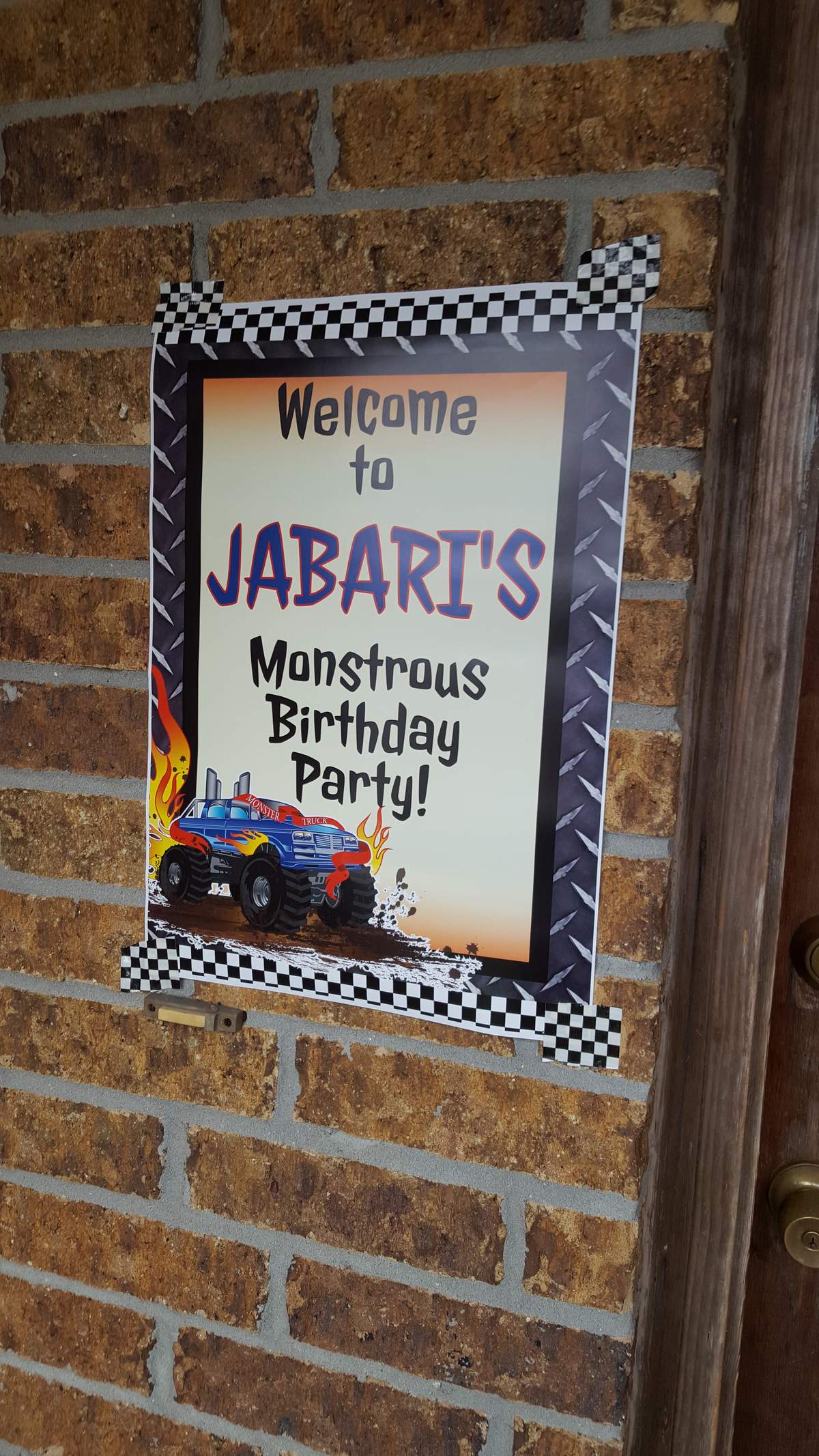 JAB's 2nd birthday party!! - monster trucks