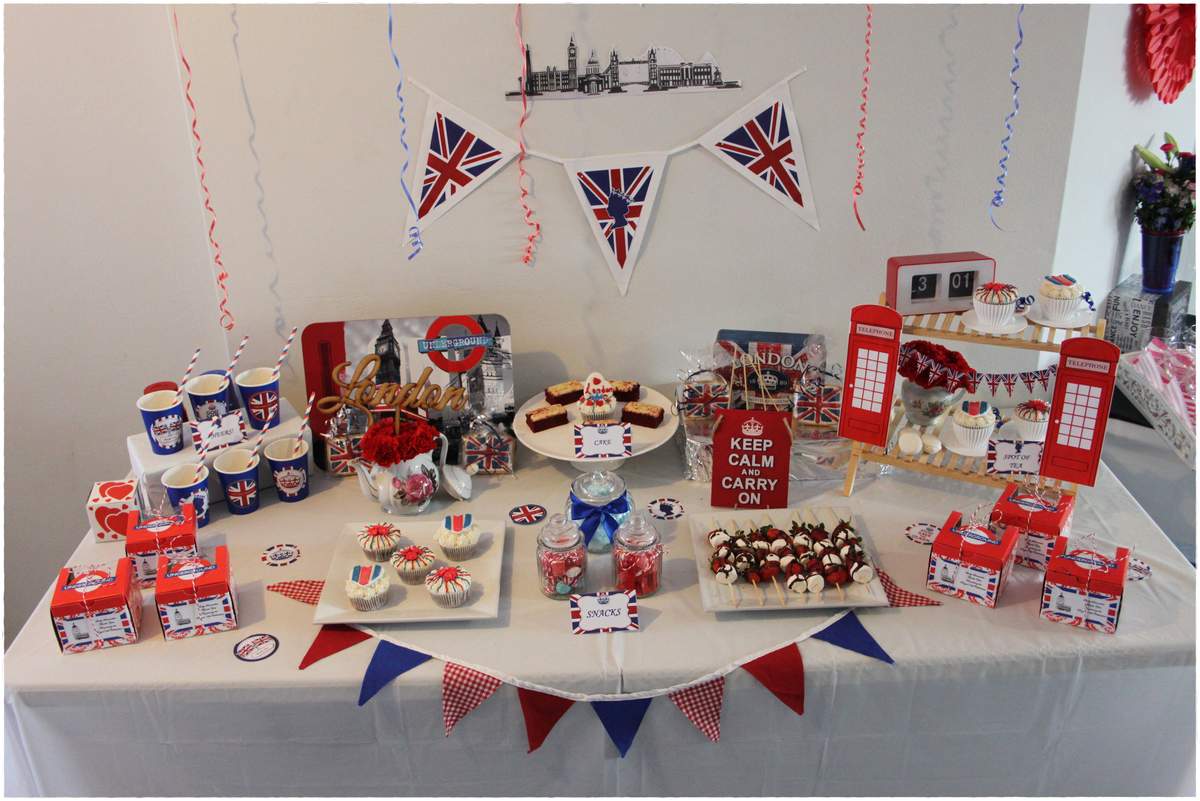 London Theme Birthday Party Ideas Photo 1 of 19 Catch My Party