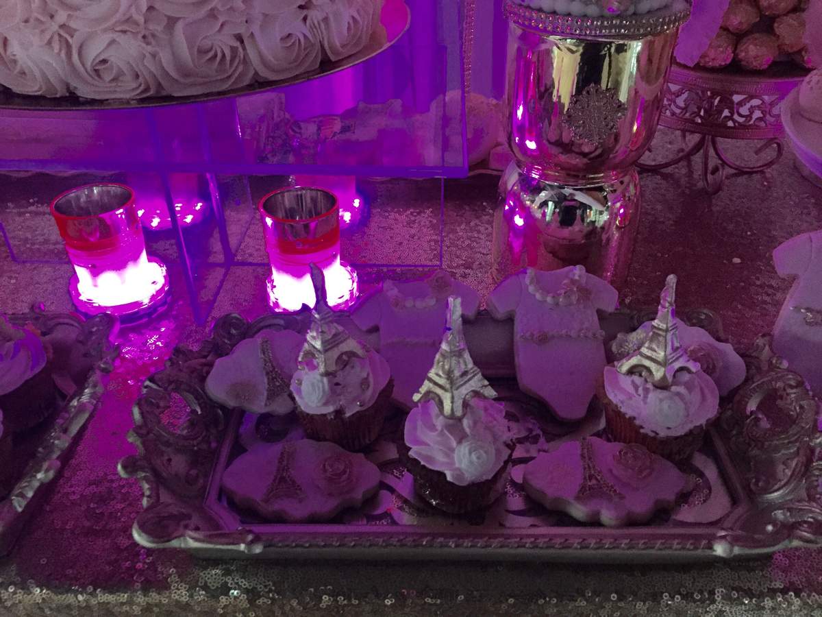 Gold and pink baby shower - Paris