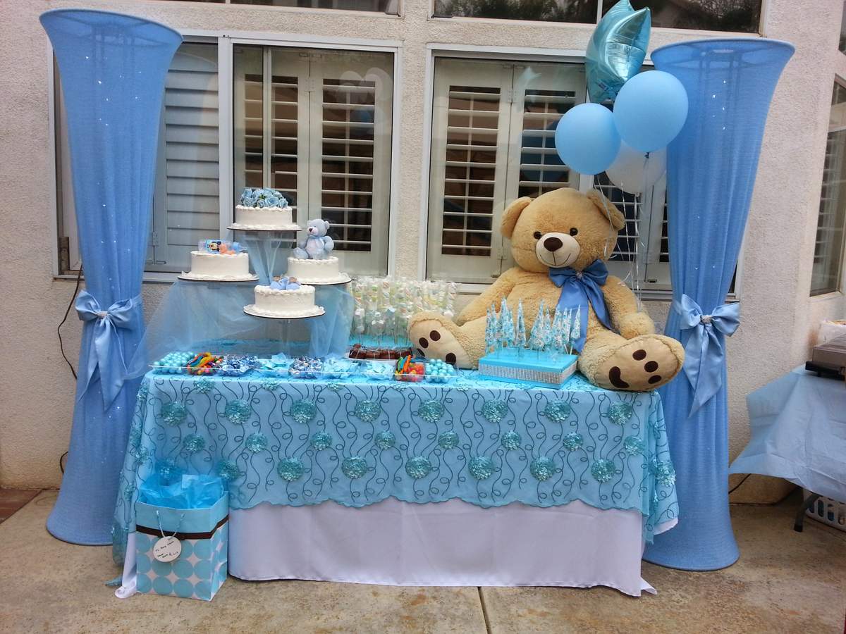Baby blue Baby Shower Party Ideas Photo 4 of 14 Catch My Party