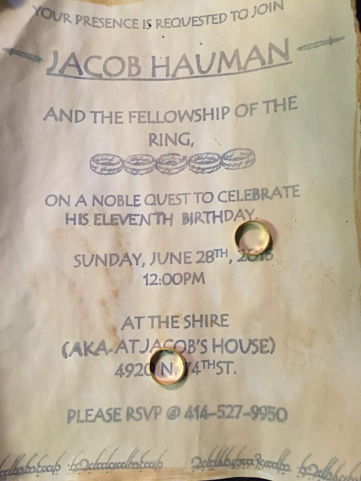 Jake's Hobbit Party - The Hobbit