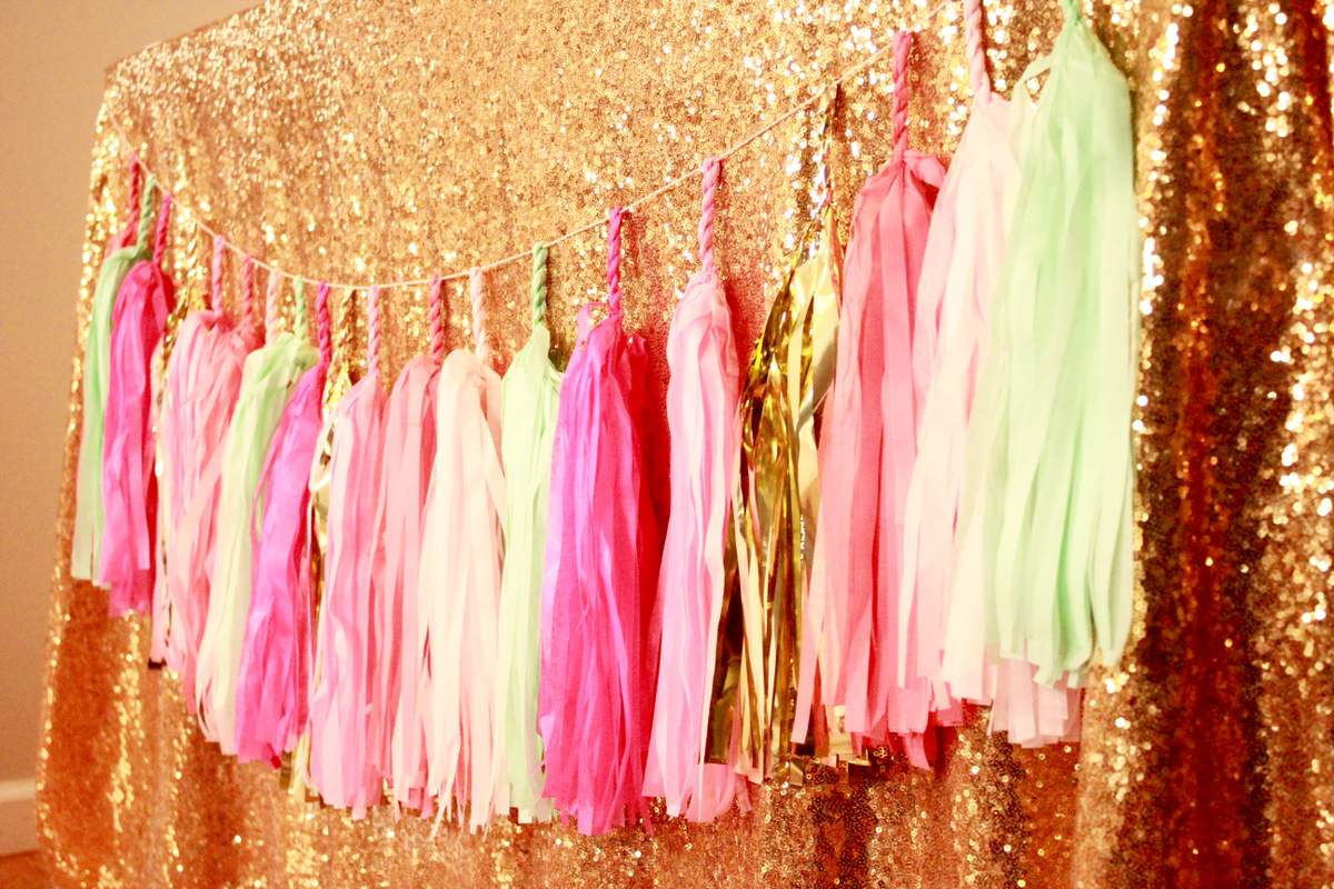 Zara's 2nd birthday Balloon Luncheon - Pink, Gold, Aqua - Balloon Party