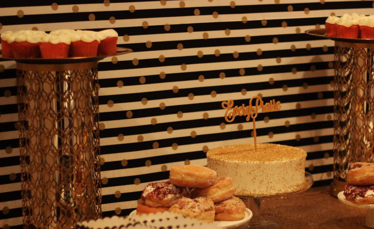 29th Birthday Dinner Party - Black, White, Gold