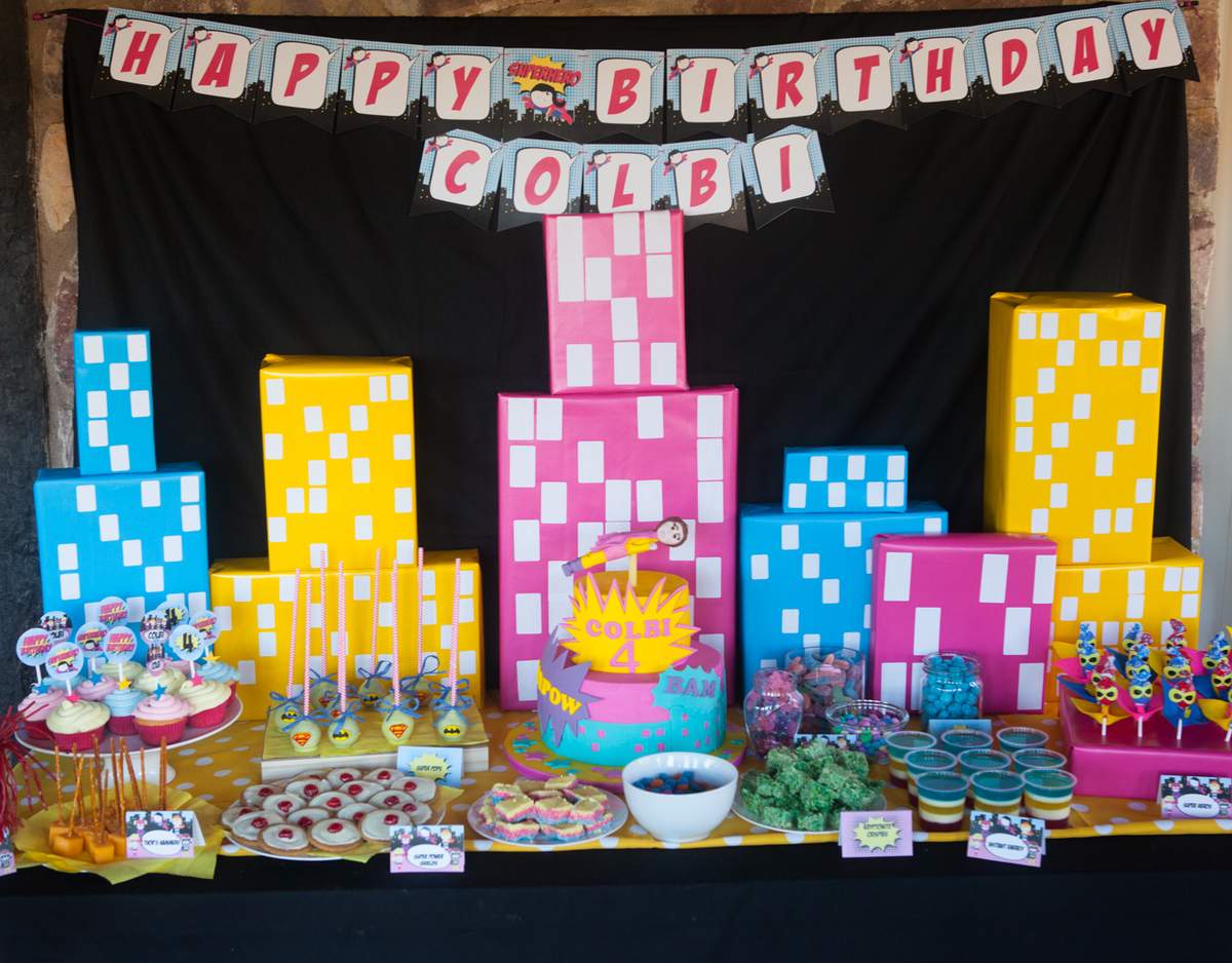 Cute Girly Superhero Party - Superhero