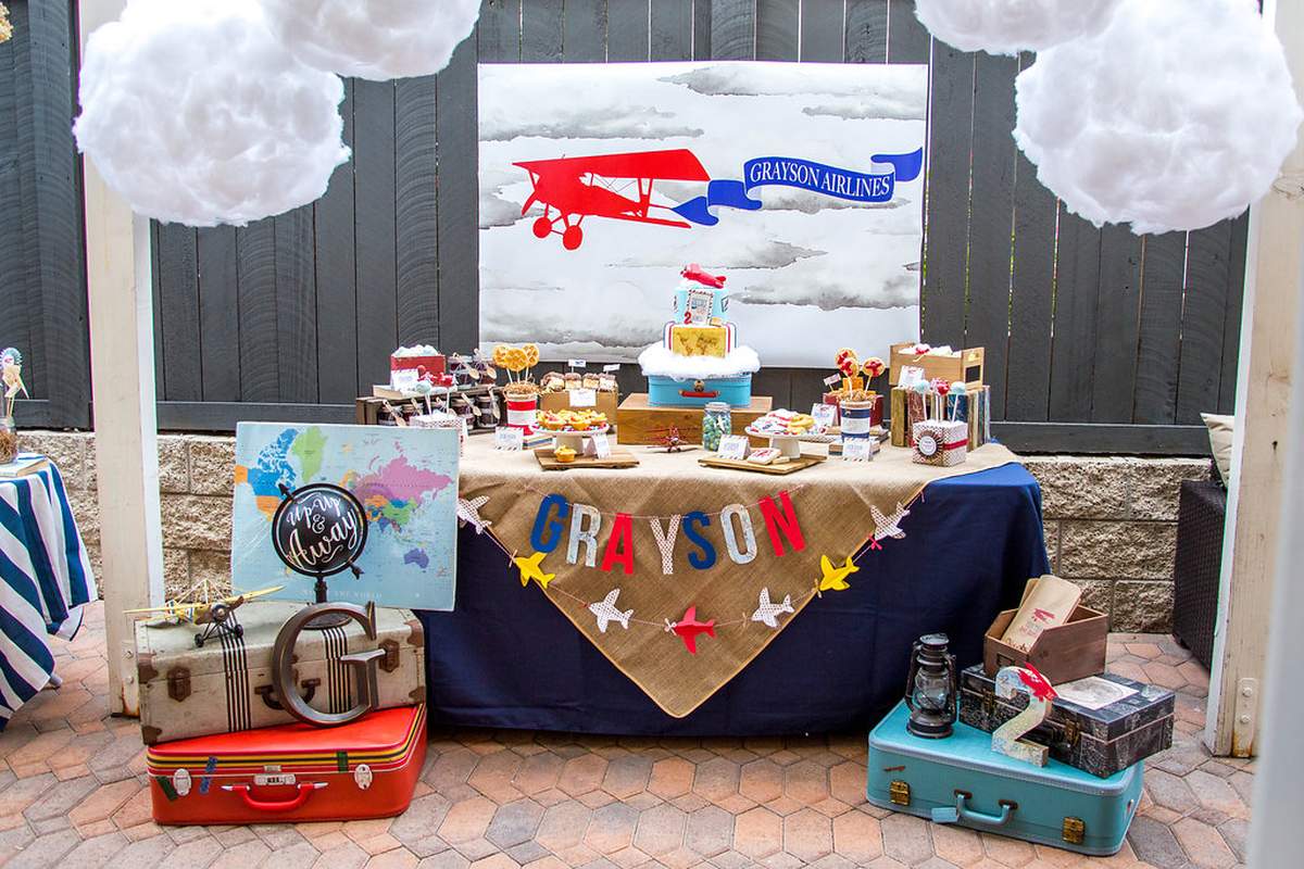 Vintage Airplane Birthday - Vintage Airplane