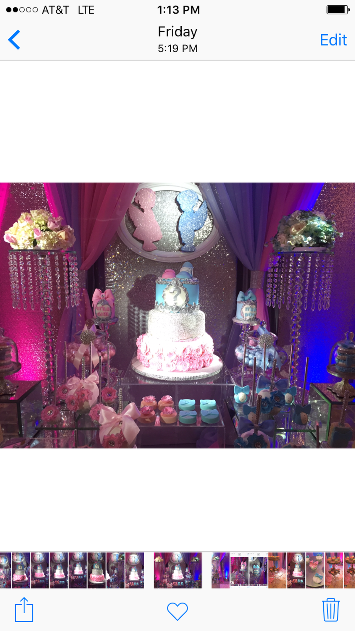 Glam gender reveal decorations - gender reveal 