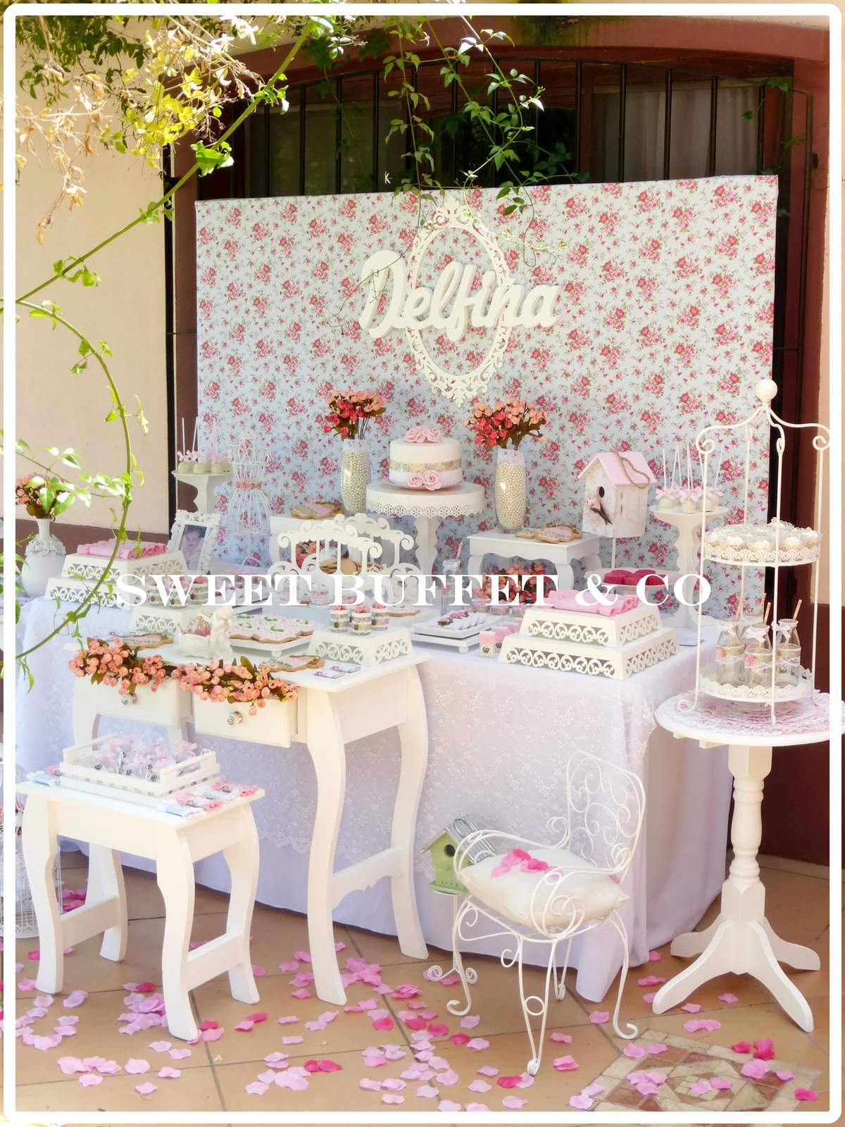 Primer añito y bautismo de Delfina - Shabby chic